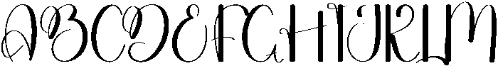 Beautiful Regular otf (400) Font UPPERCASE