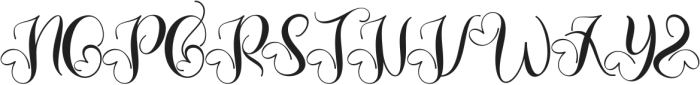 Beautiful Romantic Monogram ttf (400) Font UPPERCASE