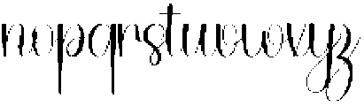 Beautiful Winterland Regular otf (400) Font LOWERCASE