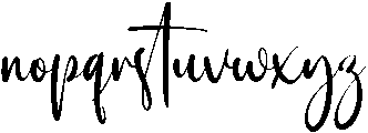 Beautifully otf (400) Font LOWERCASE