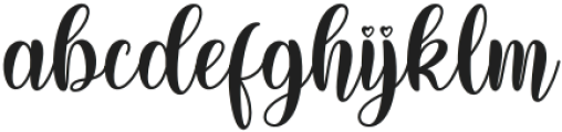 Beauty Fandytha otf (400) Font LOWERCASE