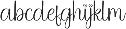 Beauty Heart Regular otf (400) Font LOWERCASE