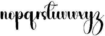 Beauty Regular otf (400) Font LOWERCASE
