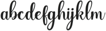 Beauty & Shine Regular otf (400) Font LOWERCASE