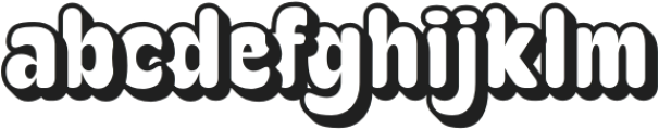 Becham Rounded Extrude Right otf (400) Font LOWERCASE