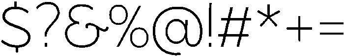 Becky Light otf (300) Font OTHER CHARS