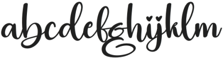 Beelover Regular otf (400) Font LOWERCASE