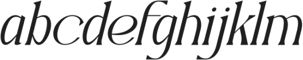 Beferdo Italic otf (400) Font LOWERCASE