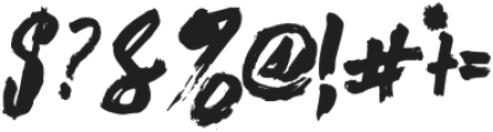 BegalihBrush otf (400) Font OTHER CHARS