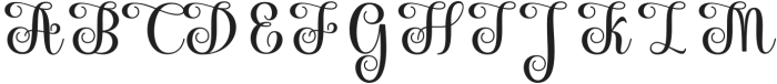 Begallia Script Regular otf (400) Font UPPERCASE