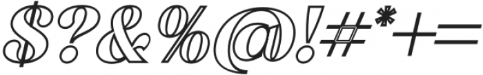 Begika Outline Italic otf (400) Font OTHER CHARS
