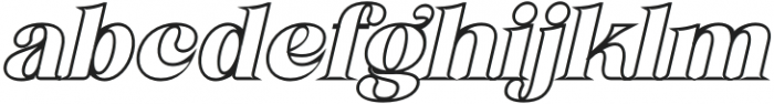 Begika Outline Italic otf (400) Font LOWERCASE