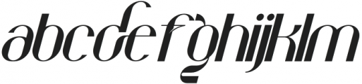 Behila Italic otf (400) Font LOWERCASE