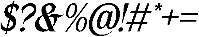 Beiruth Italic otf (400) Font OTHER CHARS
