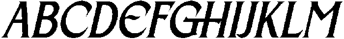 Beiruth Italic otf (400) Font UPPERCASE