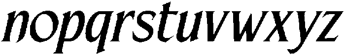 Beiruth Italic otf (400) Font LOWERCASE