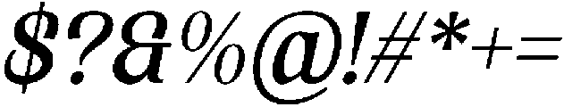 Bekola Italic otf (400) Font OTHER CHARS