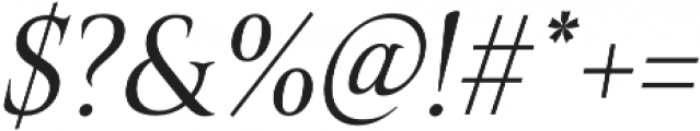 Belda Cond Book Italic otf (400) Font OTHER CHARS