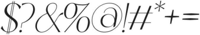 Belgato Light Italic otf (300) Font OTHER CHARS