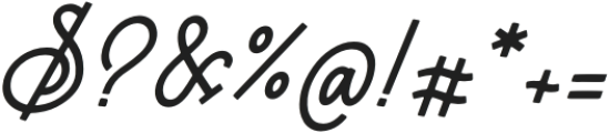 Belikary Italic otf (400) Font OTHER CHARS