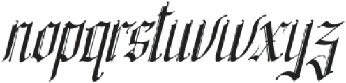 Belingal Italic otf (400) Font LOWERCASE