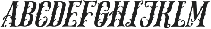 Belion Radego Italic otf (400) Font UPPERCASE