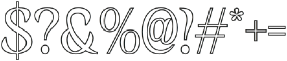 Belisda Outline otf (400) Font OTHER CHARS