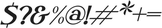 Belisha Italic otf (400) Font OTHER CHARS