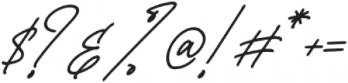 Belistaria Signature Italic otf (400) Font OTHER CHARS