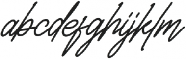 Belistaria Signature Italic otf (400) Font LOWERCASE