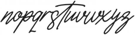Belistaria Signature Italic otf (400) Font LOWERCASE