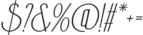 Belkon Italic otf (400) Font OTHER CHARS