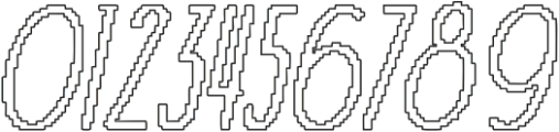 Belkon Pixel Outline otf (400) Font OTHER CHARS