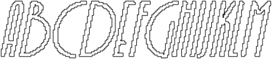 Belkon Pixel Outline otf (400) Font UPPERCASE