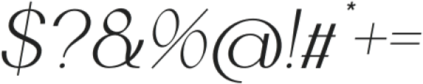 BellMore Italic otf (400) Font OTHER CHARS