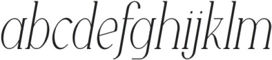 BellMore Light Italic otf (300) Font LOWERCASE