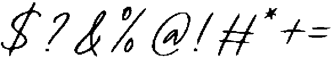 Bellany Signature Regular otf (400) Font OTHER CHARS