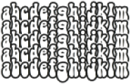 Bellbottom Stacked otf (400) Font LOWERCASE