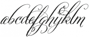 Belluccia Stylistic Regular otf (400) Font LOWERCASE