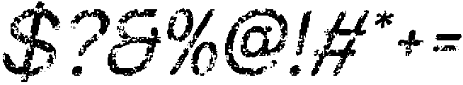 Belmein Rounded Stamp Italic otf (400) Font OTHER CHARS