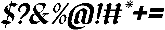 Beltino Slant otf (400) Font OTHER CHARS