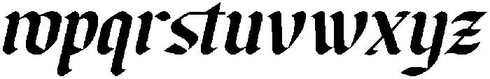 Beltino Slant otf (400) Font LOWERCASE