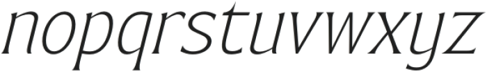 Bendara Extra Light Italic otf (200) Font LOWERCASE