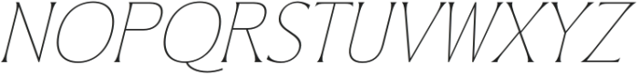 Bendara Thin Italic otf (100) Font UPPERCASE