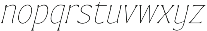 Bendara Thin Italic otf (100) Font LOWERCASE