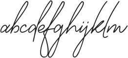 Bendungan Signature otf (400) Font LOWERCASE