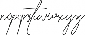 Bendungan Signature otf (400) Font LOWERCASE