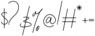 Benedela Signature otf (400) Font OTHER CHARS