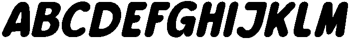 Bener Rounded Black Italic otf (900) Font UPPERCASE