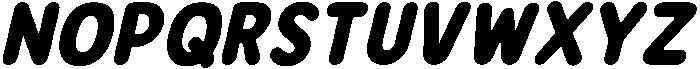 Bener Rounded Black Italic otf (900) Font UPPERCASE